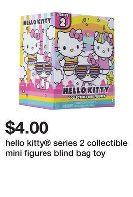 Five Below Hello kitty® series 2 collectible mini figures blind bag toy offer