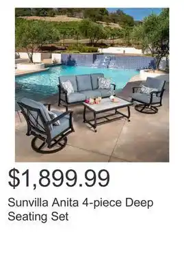 Costco Sunvilla anita 4-piece deep seating set offer