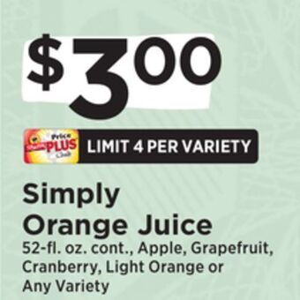 ShopRite Orange juice offer