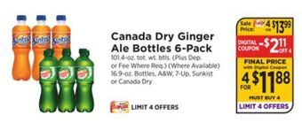 ShopRite Ginger ale bottles 6-pack offer