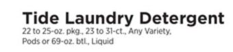 ShopRite Laundry detergent offer
