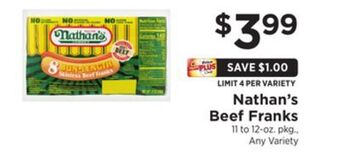 ShopRite Beef franks offer