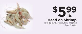 ShopRite Head on shrimp offer