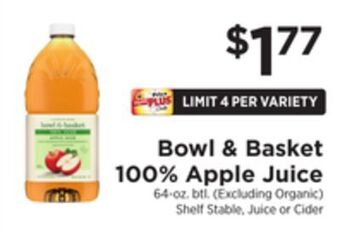 ShopRite 100% apple juice offer