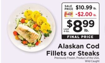 ShopRite Alaskan cod fillets or steaks offer