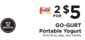 ShopRite Portable yogurt offer