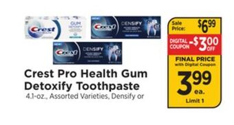 ShopRite Pro health gum detoxify toothpaste offer