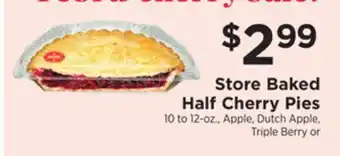 ShopRite Store baked half cherry pies offer