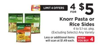 ShopRite Pasta or rice sides offer
