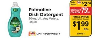 ShopRite Dish detergent offer