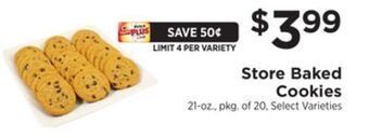 ShopRite Store baked cookies offer