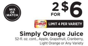 ShopRite Orange juice offer