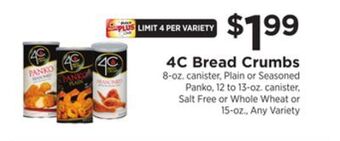ShopRite Bread crumbs offer