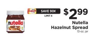 ShopRite Hazelnut spread offer