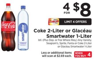 ShopRite Coke 2-liter or glacéau smartwater 1-liter offer