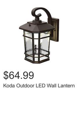 Costco Koda outdoor led wall lantern offer
