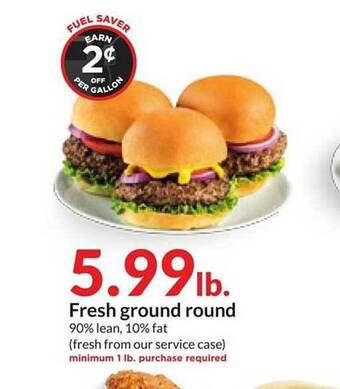 Hy-Vee Fresh ground round offer