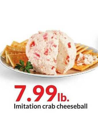 Hy-Vee Imitation crab cheeseball offer