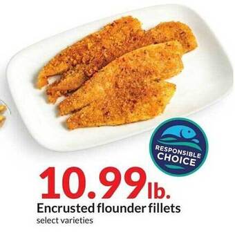 Hy-Vee Encrusted flounder fillets offer