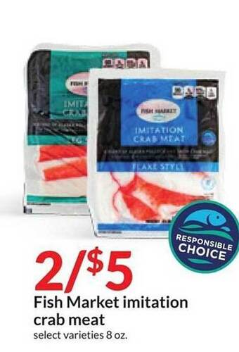 Hy-Vee Fish market imitation crab meat offer