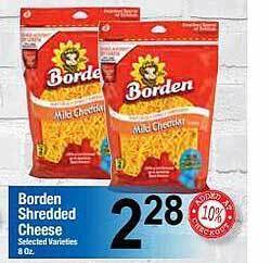 Food Giant Borden shredded cheese offer