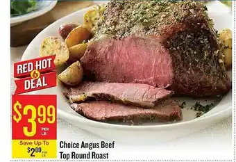 Homeland Market Choice angus beef top round roast offer