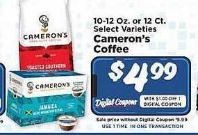IGA Cameron's coffee offer