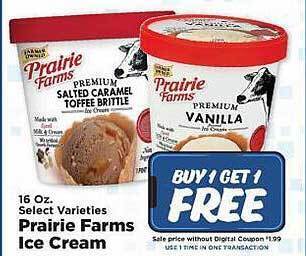 IGA Prairie farms ice cream offer