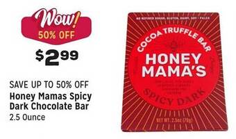 Grocery Outlet Honey mamas spicy dark chocolate bar offer