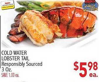 Ingles Markets Cold water lobster tail offer
