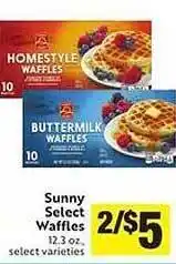 Lucky Supermarkets Sunny select waffles offer