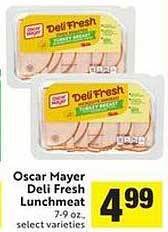 Lucky Supermarkets Oscar mayer deli fresh lunchmeat offer