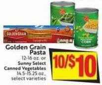 Golden grain pasta