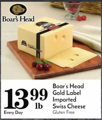 Pavilions Boar's head gold label imported swiss cheese offer