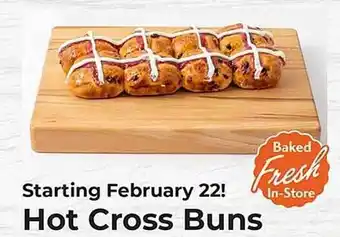 Sunset Foods Hot cross buns offer