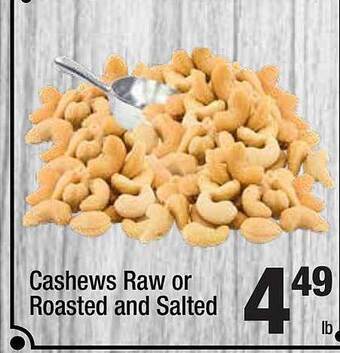 Super King Markets Cashews raw or roasted and salted offer