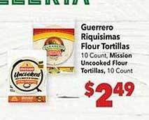 Vallarta Supermarkets Guerrero riquisimas flour tortillas offer