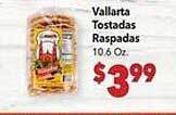 Vallarta Supermarkets Vallarta tostadas raspadas offer
