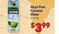 Vallarta Supermarkets Goya pure coconut water offer