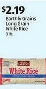 Aldi Earthly grains long grain white rice offer