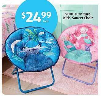 Aldi Sohl furniture kids' saucer chair offer