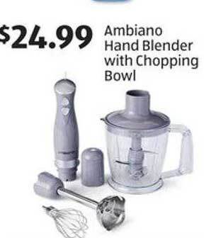 Aldi Ambiano hand blender with chopping bowl offer