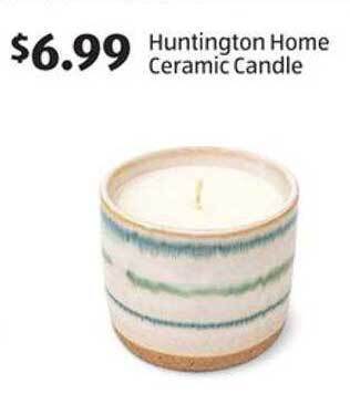 Aldi Huntington home ceramic candle offer