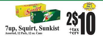 Baja Ranch 7up, squirt, sunkist offer