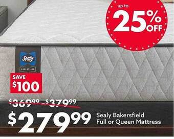 Big Lots Sealy bakersfield full or queen mattress offer