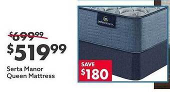 Big Lots Serta manor queen mattress offer