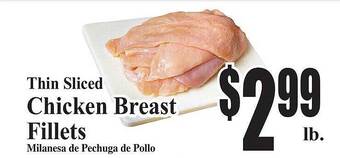 Baja Ranch Thin sliced chicken breast fillets offer