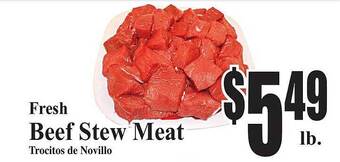Baja Ranch Fresh beef stew meat offer