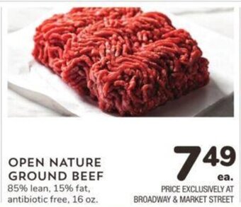 Albertsons Open Nature Ground Beef 16 oz offer