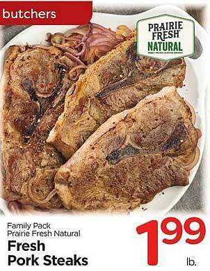 Edwards Food Giant Fresh pork steaks offer